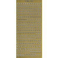 Calligraphy Type Script Upper Case Alphabet GOLD