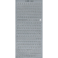 Calligraphy Type Script Upper Case Alphabet SILVER