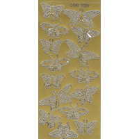 Butterflies Sticker Sheet GOLD