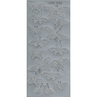 Butterflies Sticker Sheet SILVER