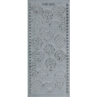Balloons Decorated Sticker SILVER