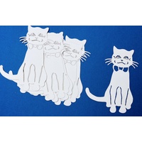 Die Cut White Cat Thomas