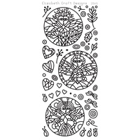 Elizabeth Crafts Dragonfly Ladies in Circles Sticker