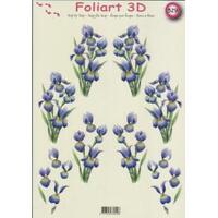 Purple Iris Paper Tole/decoupage