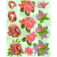 Pink & Purpe Floral Decoupage/Paper Tole