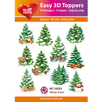 Hearty Crafts Winter Trees Die Cut Paper Tole