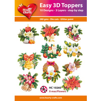 Hearty Crafts Christmas Flowers Die Cut Paper Tole
