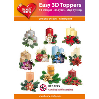 Hearty Crafts Candle in Wintertime Die Cut Paper Tole