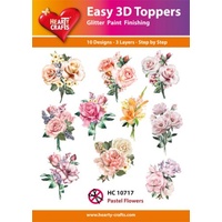 Hearty Crafts Pastel Flowers Die Cut Paper Tole