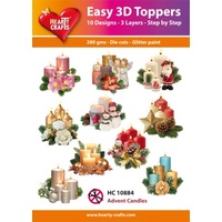 Hearty Crafts Advent Candles Die Cut Paper Tole
