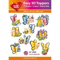 Hearty Crafts Comic Butterfly Die Cut Paper Tole