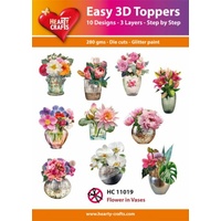 Hearty Crafts Flowers in Vases Die Cut Paper Tole