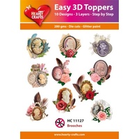 Hearty Crafts Brooches Die Cut Paper Tole