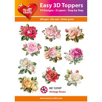 Hearty Crafts Vintage Roses Die Cut Paper Tole