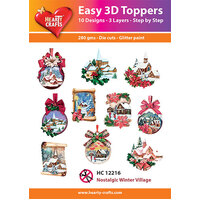 Hearty Crafts Nostalgic Winter Village Die Cut Paper Tole
