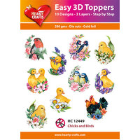 Hearty Crafts Chicks and Birds Die Cut Paper Tole