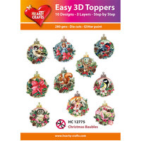 Hearty Crafts Christmas Baubles Die Cut Paper Tole