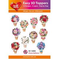 Hearty Crafts Flower Balloons Die Cut Paper Tole