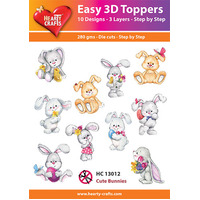 Hearty Crafts Cute Bunnies Die Cut Paper Tole