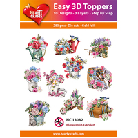 Hearty Crafts Flowers in Garden Die Cut Paper Tole