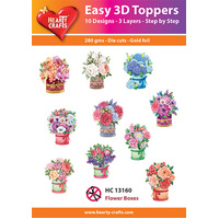 Hearty Crafts Flower Boxes Die Cut Paper Tole