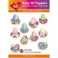 Hearty Crafts Flowers with Easter Eggs  Die Cut Paper Tole