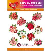 Hearty Crafts Festive Christmas Stars Die Cut Paper Tole