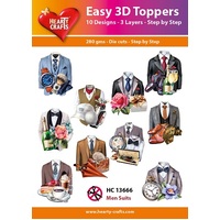 Hearty Crafts Men Suits Die Cut Paper Tole