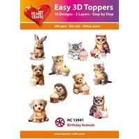 Hearty Crafts Birthday Animals Die Cut Paper Tole