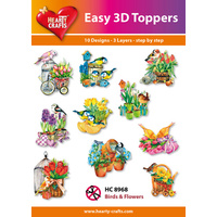 Hearty Crafts Birds & Flowers Die Cut Paper Tole