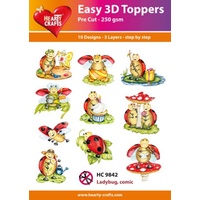 Hearty Crafts Ladybug Comic Characters Die Cut Paper Tole