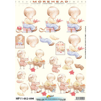 Schooldays Toddler Boy & Girl Paper Tole