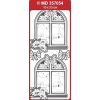 Window with Poinsettia Transparent