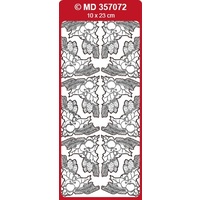 Christmas Corners Transparent SILVER