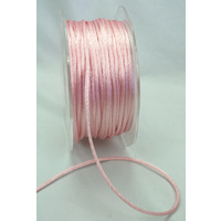 2mm Satin Rat Tail Pale Pink Cord - 5 Mtr
