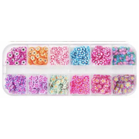 12 x Flowers Flat Resin Shapes