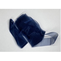 Organza Navy Blue 25mm Ribbon x 5 mtrs