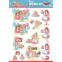 Bubbly Girls Party Baking A4 Die Cut Paper Tole Decoupage