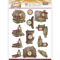 Yvonne Creations Good Old Days - Clock A4 Die Cut Paper Tole Decoupage