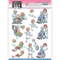 Bubbly Girls Professions Nurse A4 Die Cut Paper Tole Decoupage