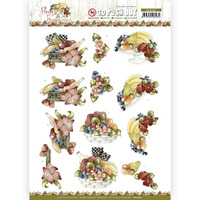 Flowers & Bananas Paper Tole/ Decoupage Die Cut Sheet