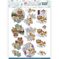 Winter Charm Wood Paper Tole/ Decoupage Die Cut Sheet