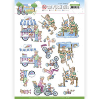 Yvonne Creations - Funky Day Out - Activity - A4 Die Cut Paper Tole Decoupage