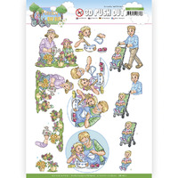 Funky Day Out Garden Paper Tole/ Decoupage Die Cut Sheet