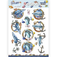 3D push out- Amy Design - Ocean Wonders A4 Die Cut Paper Tole Decoupage