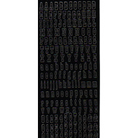 Ponderosa Font 12mm Alphabet BLACK
