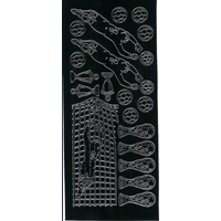 Soccer Goal and Trophies Sticker BLACK