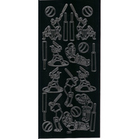 Cricket Themed Sticker BLACK