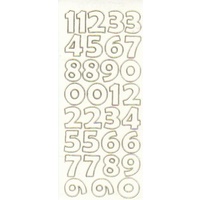 Numbers Large Transparent Glitter GOLD