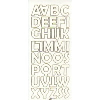 Alphabet Upper Case Transparent GOLD
